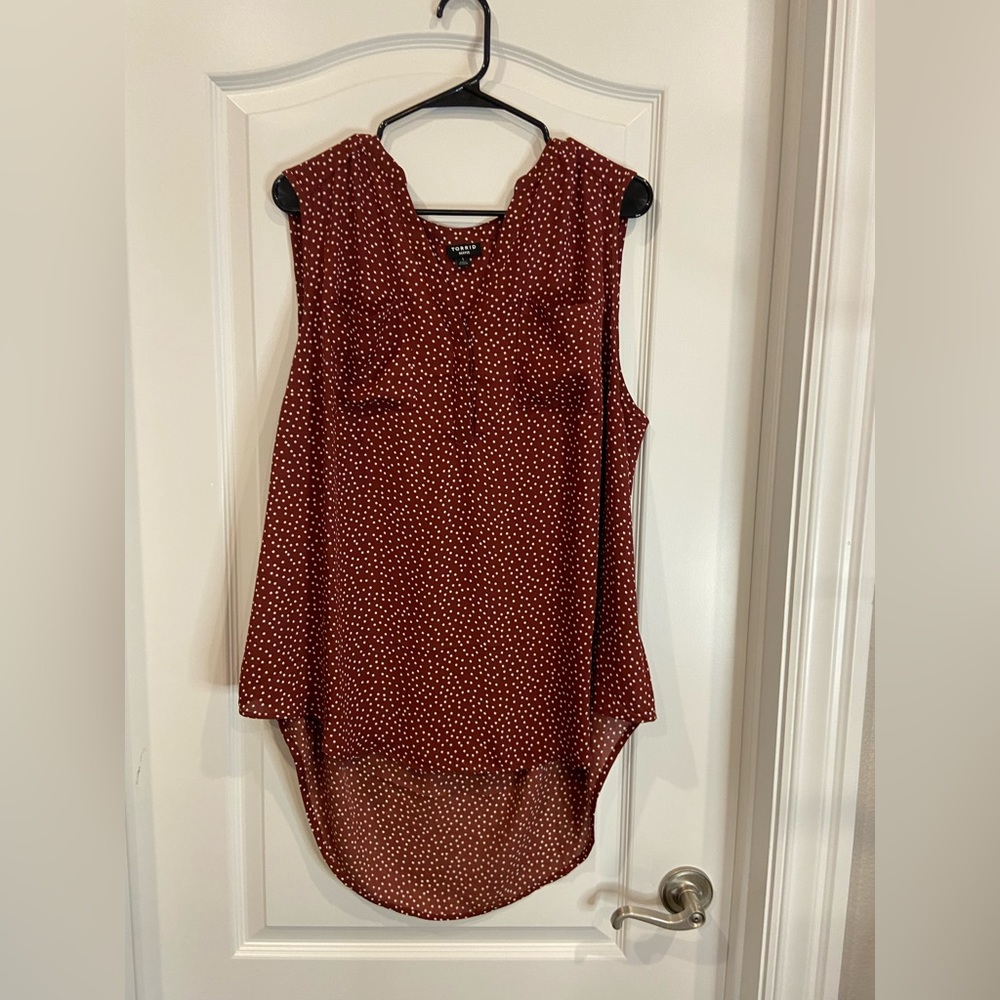 Torrid burnt orange see through tank size 1